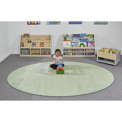 Durable & Comfortable Fern Oval Rug-Chill Out Area,Mats & Rugs,Natural,Neutral Colour,Oval,Plain Carpet,Rugs,Sensory Flooring,Wellbeing Furniture-Learning SPACE