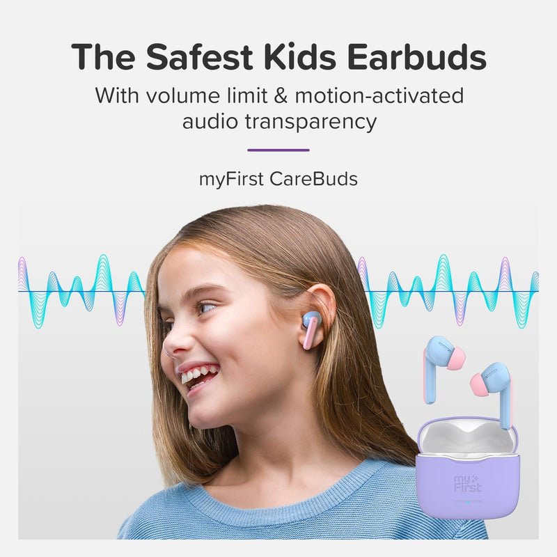 EarBuds for Kids with Safe Volume Limit | myFirst CareBuds, Learning SPACE