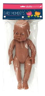 Early Moments Newborn Doll – Realistic 41cm Baby for Role Play, Black Girl Learning SPACE