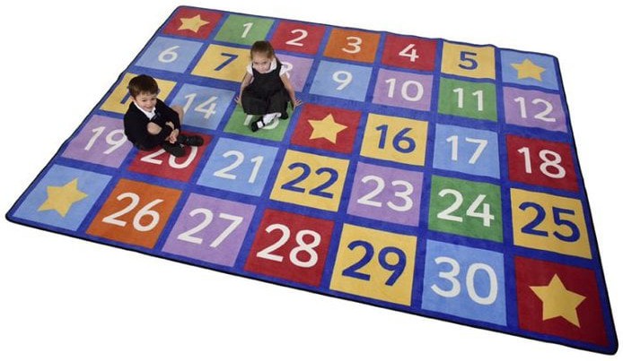 Early Years Indoor Large Numbers Rug (2.57x3.6m), Learning SPACE
