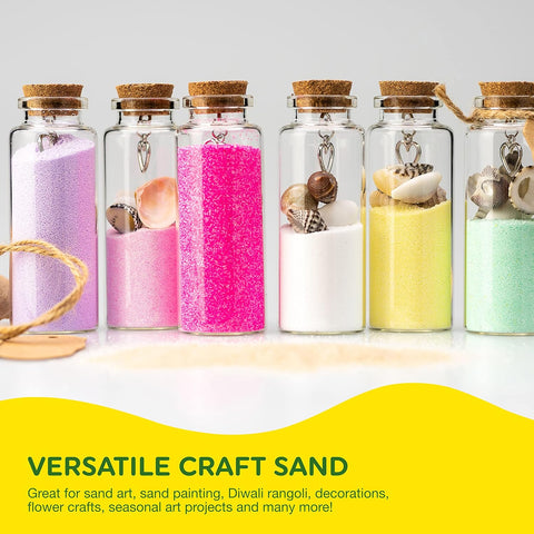 Eco Fluorescent Craft Sand Shakers - 6 Vibrant Colors-Art Materials, Arts & Crafts, Cerebral Palsy, Craft Activities & Kits, Early Arts & Crafts, Eco Friendly, Messy Play, Outdoor Sand & Water Play, Primary Arts & Crafts, Rainbow Eco Play, Water & Sand Toys-Learning SPACE