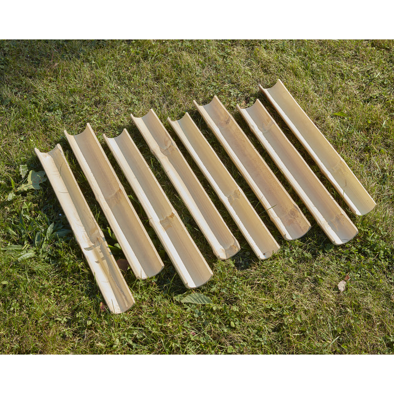 Eco-Friendly Bamboo Chutes for Creative Play (8Pk)-Cosy Direct,Eco Friendly,Outdoor Sand & Water Play-Learning SPACE