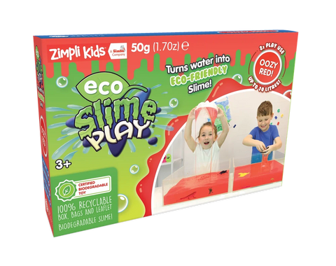 Eco Slime Play - 50G-Eco Friendly,Matrix Group,Messy Play,Slime,Stocking Stuffers,Water & Sand Toys,Zimpli Kids-Red-6274R-Learning SPACE