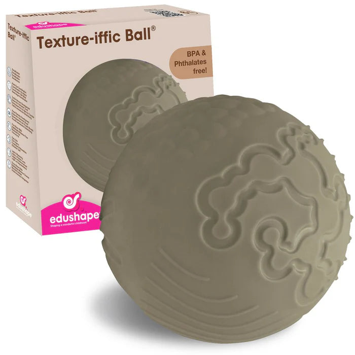 Edushape Textured Tumbles – Boho-Chic Sensory Ball in Olive, Learning SPACE