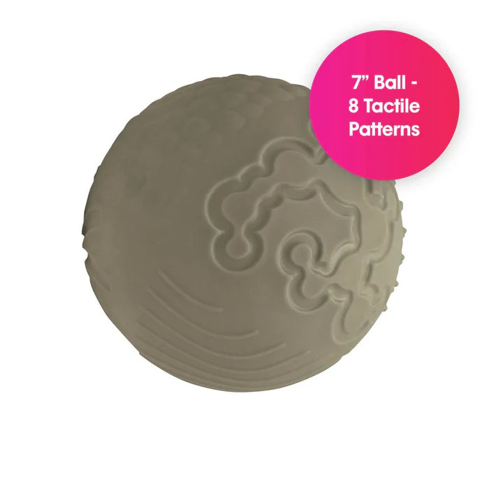 Edushape Textured Tumbles – Boho-Chic Sensory Ball in Olive, Learning SPACE