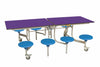 Eight Seat Rectangular Mobile Folding Table - Suitable for age group 11 years to adult-Dining Furniture,Dining Tables,Folding Table,Furniture,Mobile Tables-Purple-Blue-9SRL80829-PU-BL-Learning SPACE