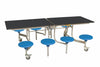 Eight Seat Rectangular Mobile Folding Table - Suitable for age group 7 – 11 years, Black Blue Learning SPACE