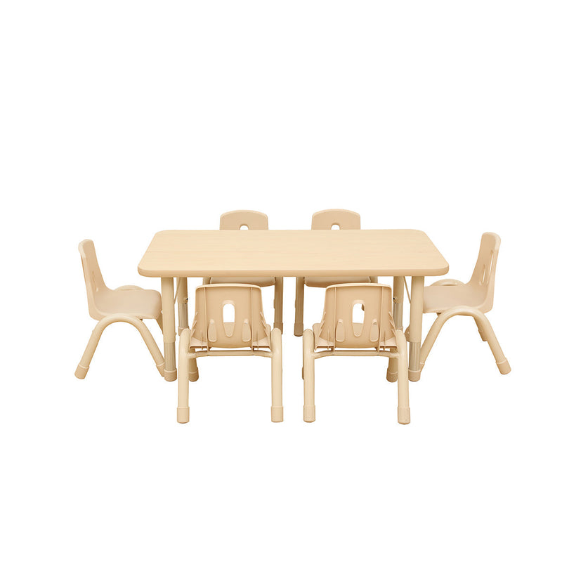 Elegant Height Adjustable Rectangular Table (4 or 6 Seats), 6 - Seater Learning SPACE