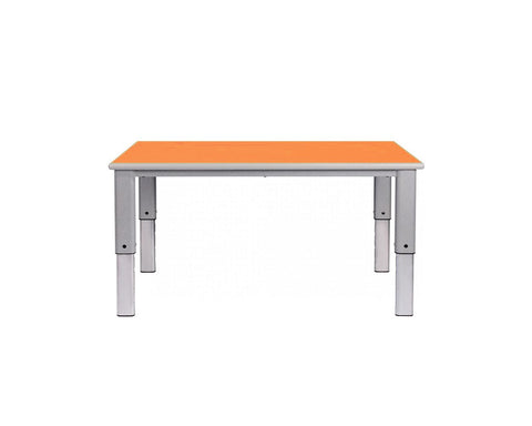 Elite Height Adjustable Table - Rectangle-Classroom Table, Height Adjustable, Metalliform, Rectangular, Table, Wellbeing Furniture-Orange Flame-Learning SPACE