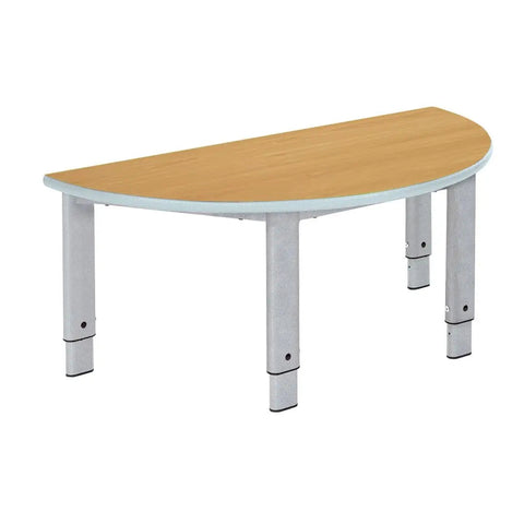 Elite Height Adjustable Table - Semi-Circular-Classroom Table,Corner & Semi-Circle,Height Adjustable,Metalliform,Table,Wellbeing Furniture-Beech-ELITE-ADJ-12SC-PS-BH-DP1-PSCH-Learning SPACE