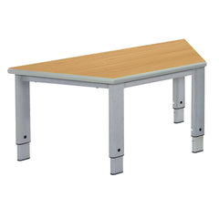 Elite Height Adjustable Table - Trapezoidal-Classroom Table, Height Adjustable, Metalliform, Table, Trapezoid, Wellbeing Furniture-Beech-Learning SPACE