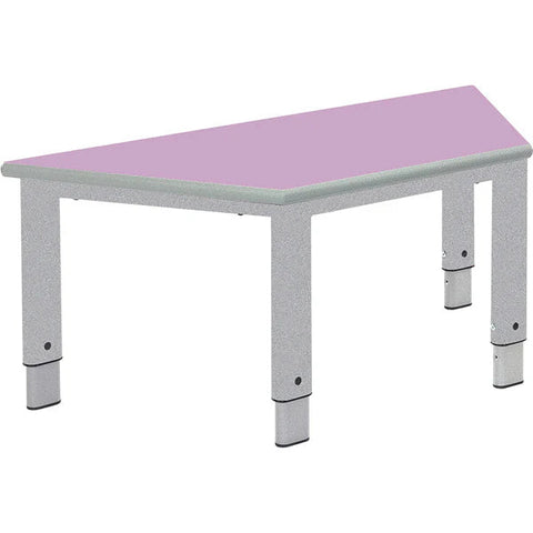 Elite Height Adjustable Table - Trapezoidal-Classroom Table, Height Adjustable, Metalliform, Table, Trapezoid, Wellbeing Furniture-Lilac-Learning SPACE