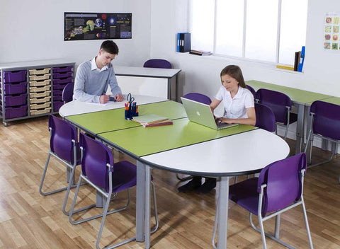 Elite Static Height Table - Rectangle-Classroom Table, Metalliform, Rectangular, Table, Wellbeing Furniture-Learning SPACE