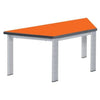 Elite Static Height Table - Trapezoidal-Classroom Table, Metalliform, Table, Trapezoid, Wellbeing Furniture-Orange Flame-640mm - 8-11 Years-Learning SPACE