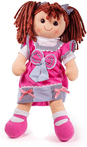 Emma Rag Doll Large 38cm - Soft and Cuddly Toy-Baby Soft Toys,Bigjigs Toys,Dolls & Doll Houses,Games & Toys,Gifts For 1 Year Olds,Gifts For 2-3 Years Old,Imaginative Play,Nurture Room,Puppets & Theatres & Story Sets,SCOTEXCEL,Stock-Learning SPACE
