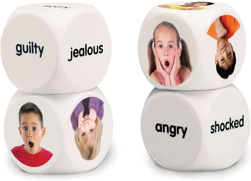 Emotion Cubes-Additional Need,Bullying,Calmer Classrooms,Calming & Anxiety,communication,Emotions & Self Esteem,Games & Toys,Helps With,Learning Resources,Neuro Diversity,Primary Games & Toys,Primary Literacy,PSHE,Social Emotional Learning,Social Stories & Games & Social Skills,Stock-Learning SPACE
