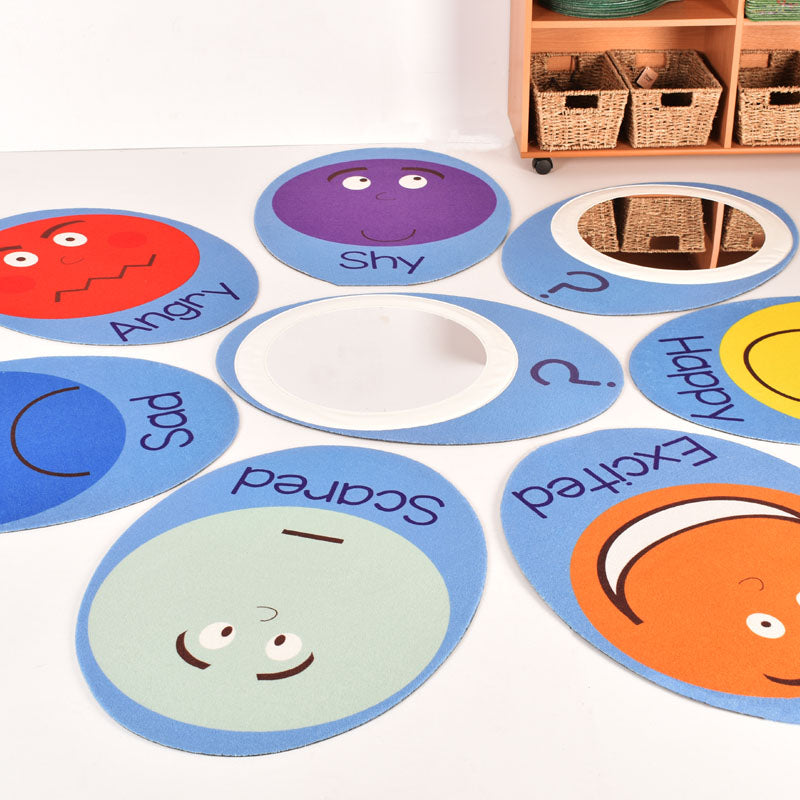 Emotions Pads with Mirrors - Set of 8, Learning SPACE