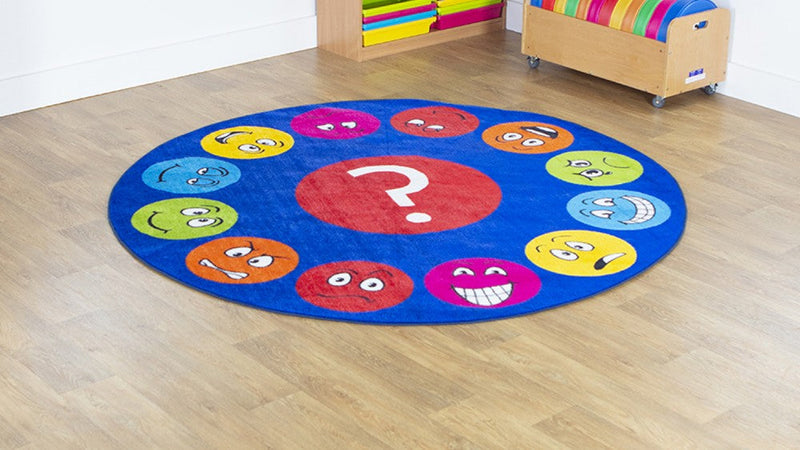 Emotions™ Faces Interactive Circular 2m Carpet, Learning SPACE