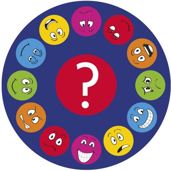 Emotions™ Faces Interactive Circular 2m Carpet-Additional Need,Calmer Classrooms,Calming & Anxiety,Dropship,Emotions & Self Esteem,Helps With,Kit For Kids,Mats & Rugs,Multi-Colour,Placement Carpets,Round,Rugs,Social Emotional Learning,Social Stories & Games & Social Skills,Wellbeing Furniture-Learning SPACE