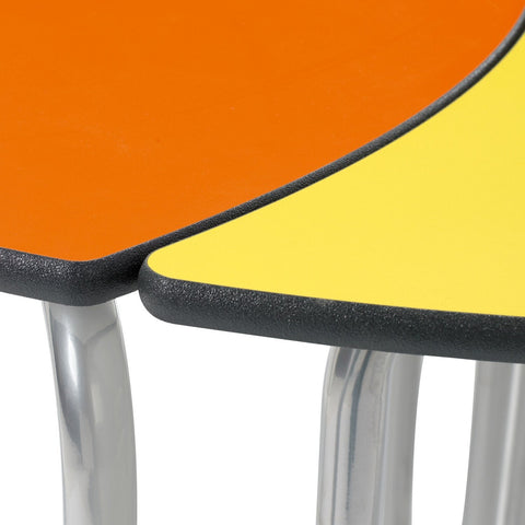 Equation™ Leaf Table - Single-Classroom Table, Desk Table, Flower, Metalliform, Wellbeing Furniture-Orange Flame-460mm (3-4 Years)-Learning SPACE