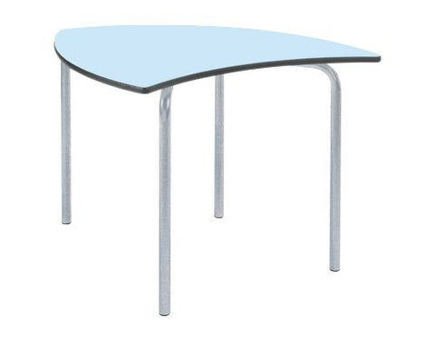 Equation™ Leaf Table - Single-Classroom Table, Desk Table, Flower, Metalliform, Wellbeing Furniture-Soft Blue-460mm (3-4 Years)-Learning SPACE