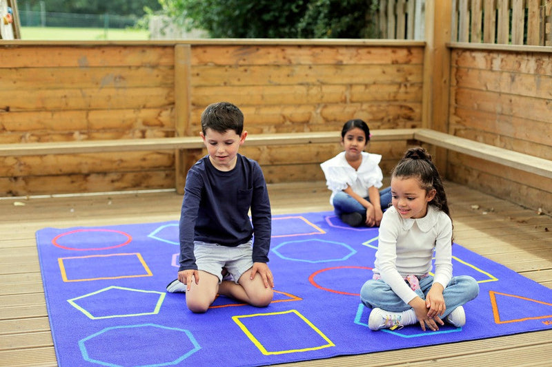 Essentials Rainbow Geometric 2x2m Carpet, Learning SPACE