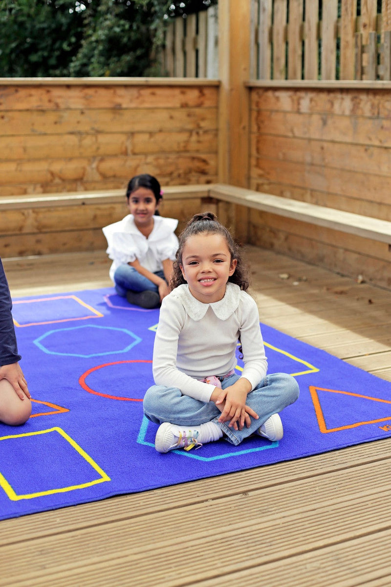 Essentials Rainbow Geometric 2x2m Carpet, Learning SPACE