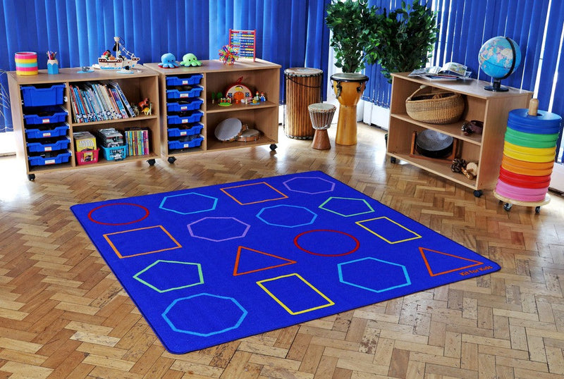 Essentials Rainbow Geometric 2x2m Carpet, Learning SPACE