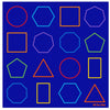 Essentials Rainbow Geometric 2x2m Carpet, Learning SPACE