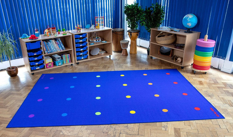 Essentials Rainbow Spots Indoor/Outdoor 3x2m Carpet, Carpets, Mats & Rugs Learning SPACE