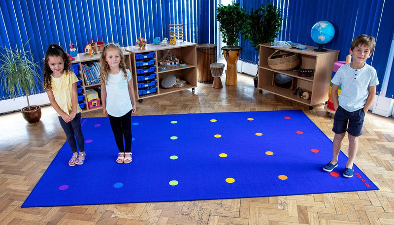 Essentials Rainbow Spots Indoor/Outdoor 3x2m Carpet, Carpets, Mats & Rugs Learning SPACE
