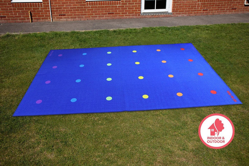 Essentials Rainbow Spots Indoor/Outdoor 3x2m Carpet, Carpets, Mats & Rugs Learning SPACE