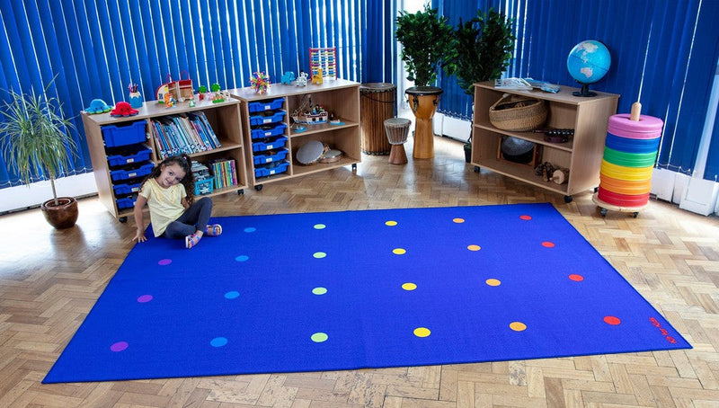 Essentials Rainbow Spots Indoor/Outdoor 3x2m Carpet, Carpets, Mats & Rugs Learning SPACE