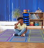 Essentials Rainbow Squares Indoor/Outdoor 3x2m Carpet-Calmer Classrooms,Classroom Displays,Classroom Resources,Educational Classroom Materials,Kit For Kids,Mats & Rugs,Natural,Neutral Colour,Placement Carpets,Rectangular,Rugs,Wellbeing Furniture-Learning SPACE