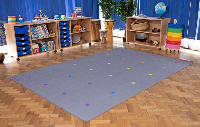 Essentials Rainbow Stars Indoor/Outdoor 3x2m Carpet, Learning SPACE