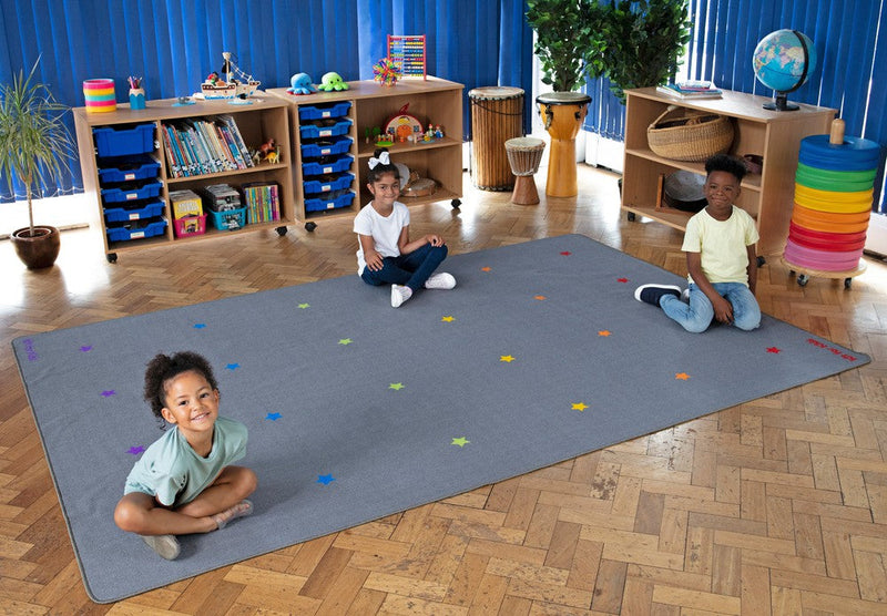 Essentials Rainbow Stars Indoor/Outdoor 3x2m Carpet, Learning SPACE