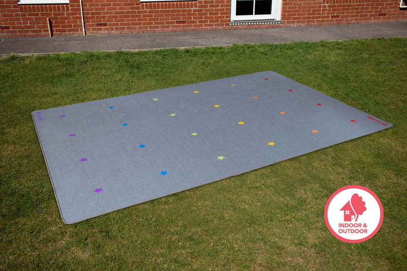 Essentials Rainbow Stars Indoor/Outdoor 3x2m Carpet, Learning SPACE