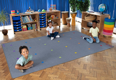 Essentials Rainbow Stars Indoor/Outdoor 3x2m Carpet-Kit For Kids,Mats & Rugs,Natural,Neutral Colour,Placement Carpets,Rectangular,Rugs,Wellbeing Furniture-Learning SPACE