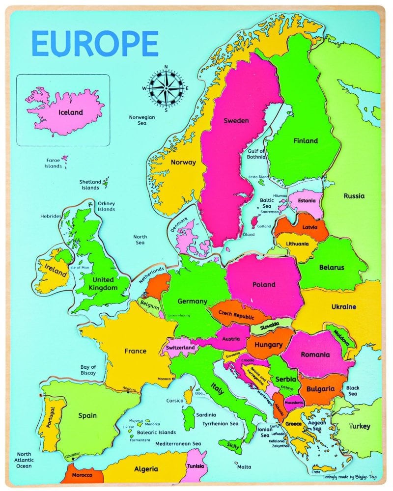 Europe Inset Puzzle, Learning SPACE