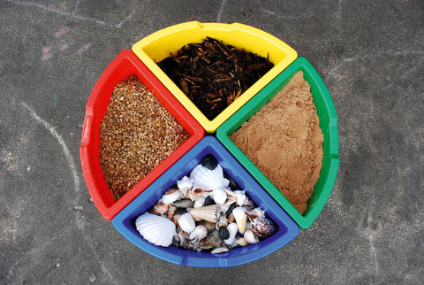 Exploration Circle Sand & Water Trays Multi-coloured set of 4-Messy Play,Outdoor Sand & Water Play,Playground Equipment,S.T.E.M,Sand,Sand & Water Trays,Science Activities,Sensory Garden,Stock,Storage,TickiT,Trays,Water & Sand Toys,Wellbeing Furniture-Learning SPACE