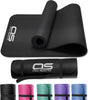 Extra Thick Non-Slip NBR Yoga & Exercise Mat with Carry Strap, Black Learning SPACE