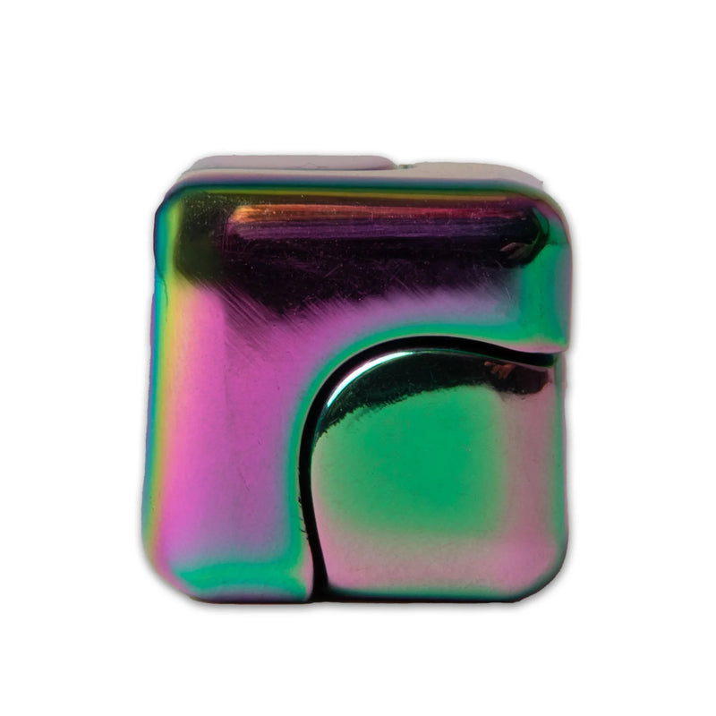 FIDGIX Metal Fidget Spinning Cube, Learning SPACE