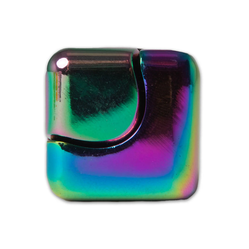 FIDGIX Metal Fidget Spinning Cube, Learning SPACE