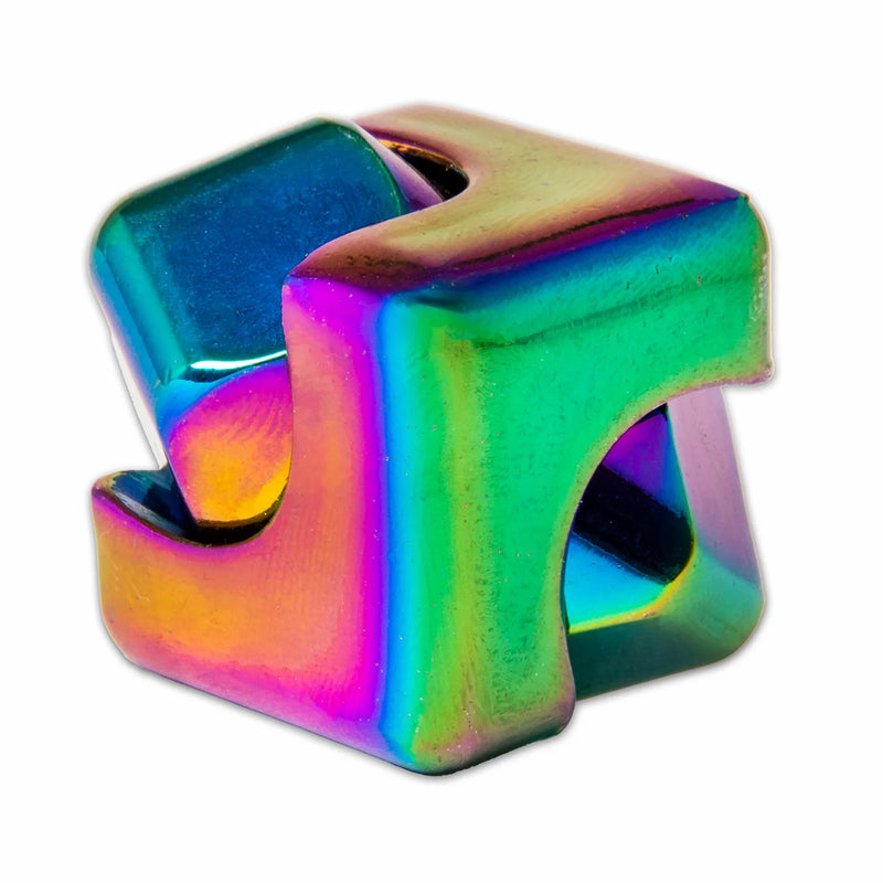 FIDGIX Metal Fidget Spinning Cube, Learning SPACE