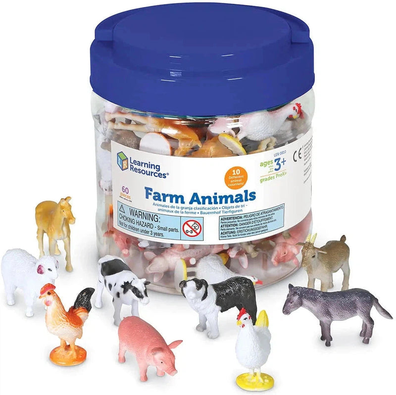 Farm Animal Counters - Pack 60, Learning SPACE