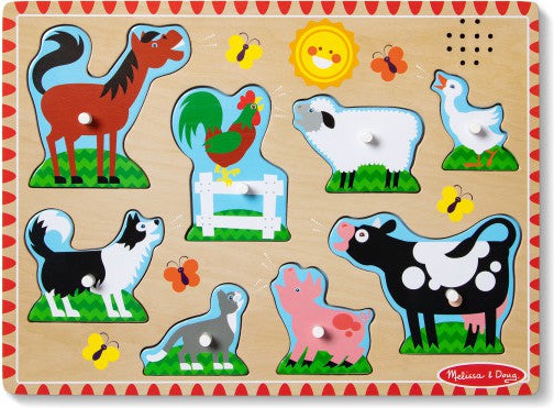 Farm Animals Sound Puzzle - 8 Pieces, Learning SPACE
