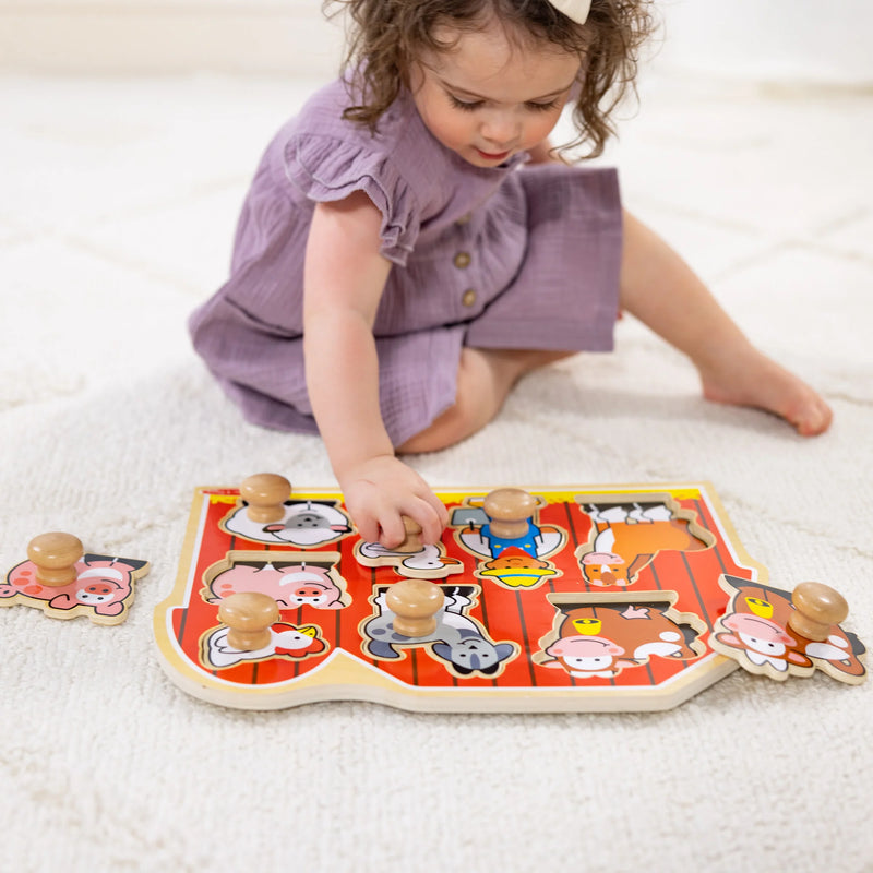 Farm Friends Large Peg Puzzle, Learning SPACE