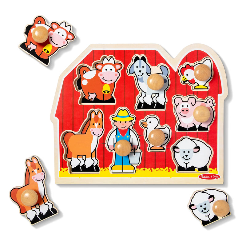 Farm Friends Large Peg Puzzle, Learning SPACE