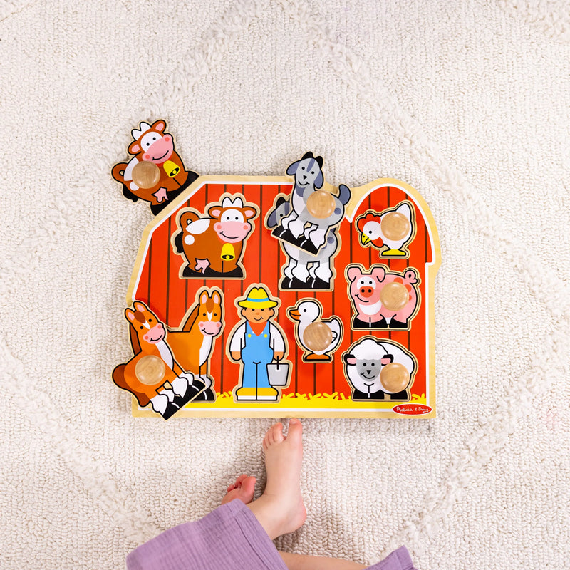Farm Friends Large Peg Puzzle, Learning SPACE