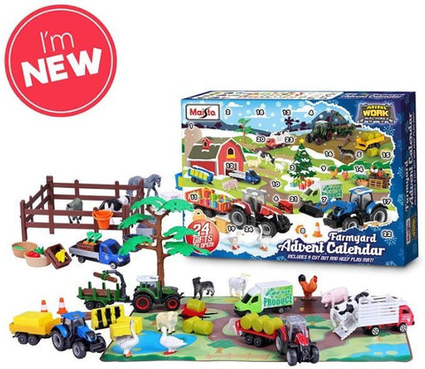 Farm Themed Advent Calendar - 24 Toys-Christmas, Christmas 2024, Farms & Construction, Gifts For 3-5 Years Old, Imaginative Play, Seasons, Tobar Toys-Learning SPACE